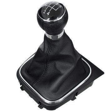 VOLKSWAGEN Golf V (03-08) ручка перемикання передач 5 ступка КПП + чохол + рамка, Фолькцваген Гольф 5 МТ-5586s5 фото