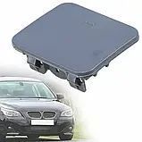 BMW 5 E60 (03-07) М-пакет заглушка буксировочного крюка в передний бампер черная, БМВ МТ-5340 фото