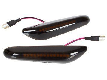 BMW 3 E91 (04-12) динамические светодиодные LED повторители поворотов (плавающие указатели), БМВ е91 МТ-2554 фото