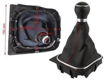 VOLKSWAGEN Jetta (06-12) ручка перемикання передач 6 ступка КПП + чохол + рамка, Фолькцваген Джетта МТ-5586s6 фото